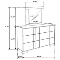 Hyland 6-drawer Dresser with Mirror Natural