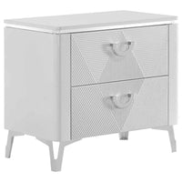 Cassia 4-piece Eastern King LED Bedroom Set White High Gloss