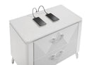 Cassia 4-piece Eastern King LED Bedroom Set White High Gloss