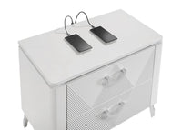 Cassia 4-piece Eastern King LED Bedroom Set White High Gloss