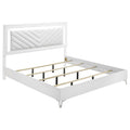 Home & Sleep Outlet - Cassia Eastern King LED Panel Bed White High Gloss