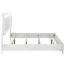 Cassia Eastern King LED Panel Bed White High Gloss