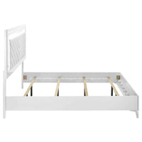 Cassia Eastern King LED Panel Bed White High Gloss