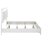 Home & Sleep Outlet - Cassia Eastern King LED Panel Bed White High Gloss