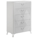 Cassia 5-piece Queen LED Bedroom Set White High Gloss