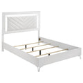 Home & Sleep Outlet - Cassia Queen LED Panel Bed White High Gloss