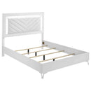 Cassia Queen LED Panel Bed White High Gloss