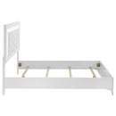Cassia Queen LED Panel Bed White High Gloss