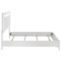 Cassia Queen LED Panel Bed White High Gloss
