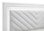 Home & Sleep Outlet - Cassia Queen LED Panel Bed White High Gloss