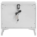 Cassia 2-drawer Nightstand Bedside Table White High Gloss