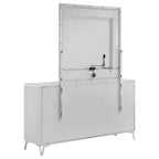 Home & Sleep Outlet - Cassia 6-drawer Dresser Cabinet with Mirror White High Gloss