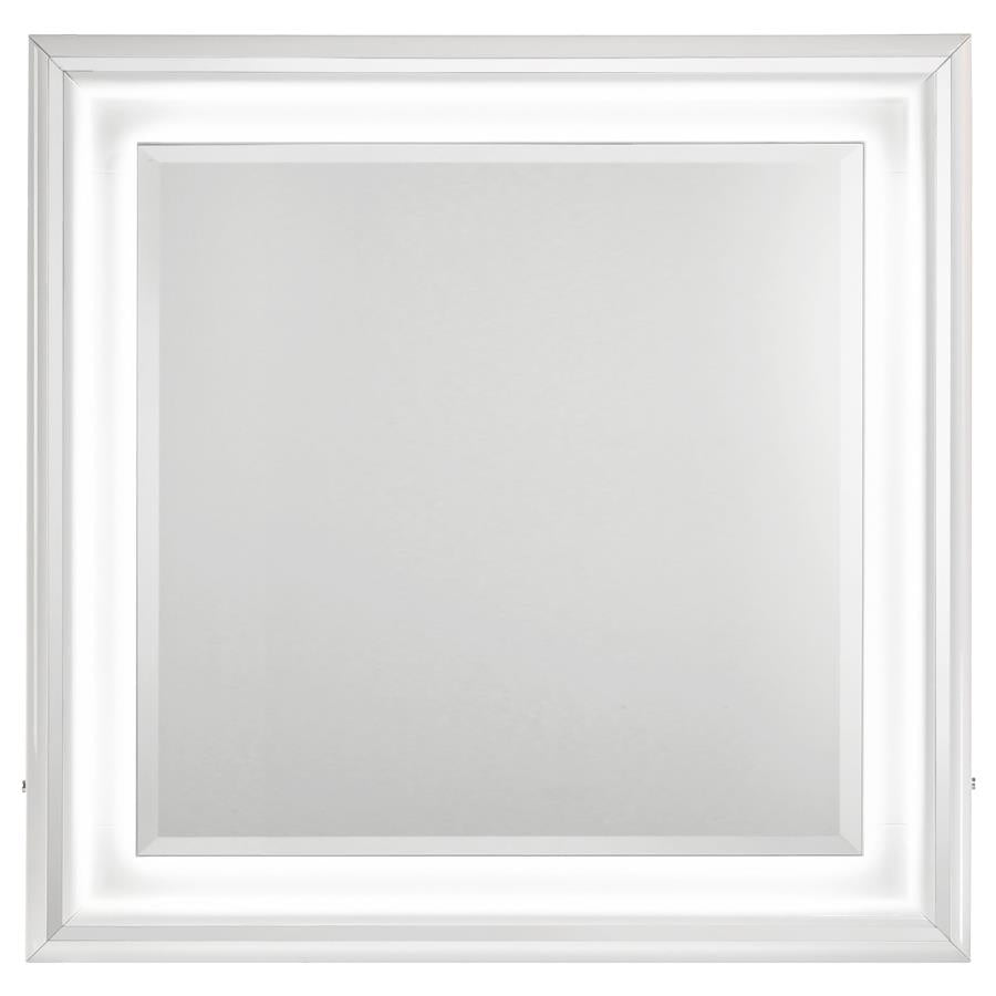 Cassia Dresser Mirror White High Gloss