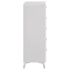 Cassia 5-drawer Bedroom Chest of Drawers White High Gloss
