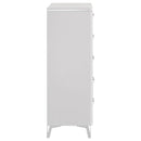 Cassia 5-drawer Bedroom Chest of Drawers White High Gloss