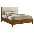 Home & Sleep Outlet - Adderley California King Wood Panel Bed Cream and Warm Brown