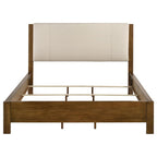 Home & Sleep Outlet - Adderley California King Wood Panel Bed Cream and Warm Brown
