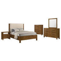 Adderley 5-piece Queen Bedroom Set Warm Brown - Home & Sleep Outlet