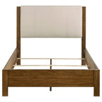Home & Sleep Outlet - Adderley Queen Wood Panel Bed Cream and Warm Brown