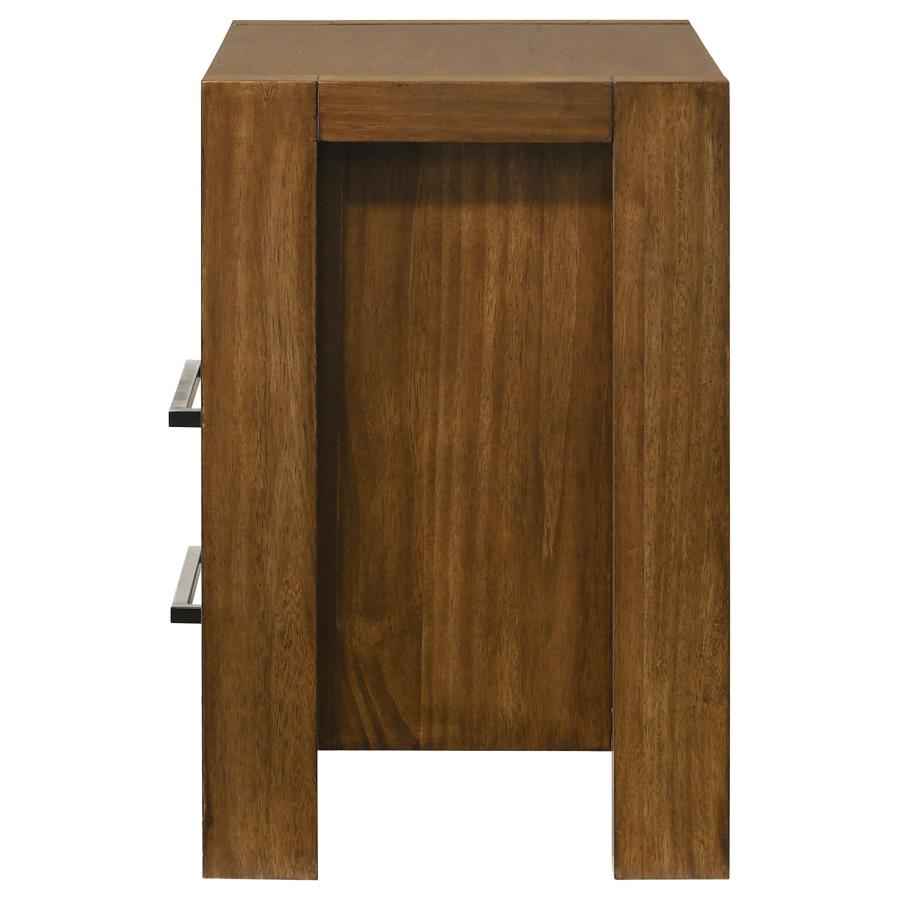Adderley 2-drawer Nightstand Bedside Table Warm Brown - Home & Sleep Outlet