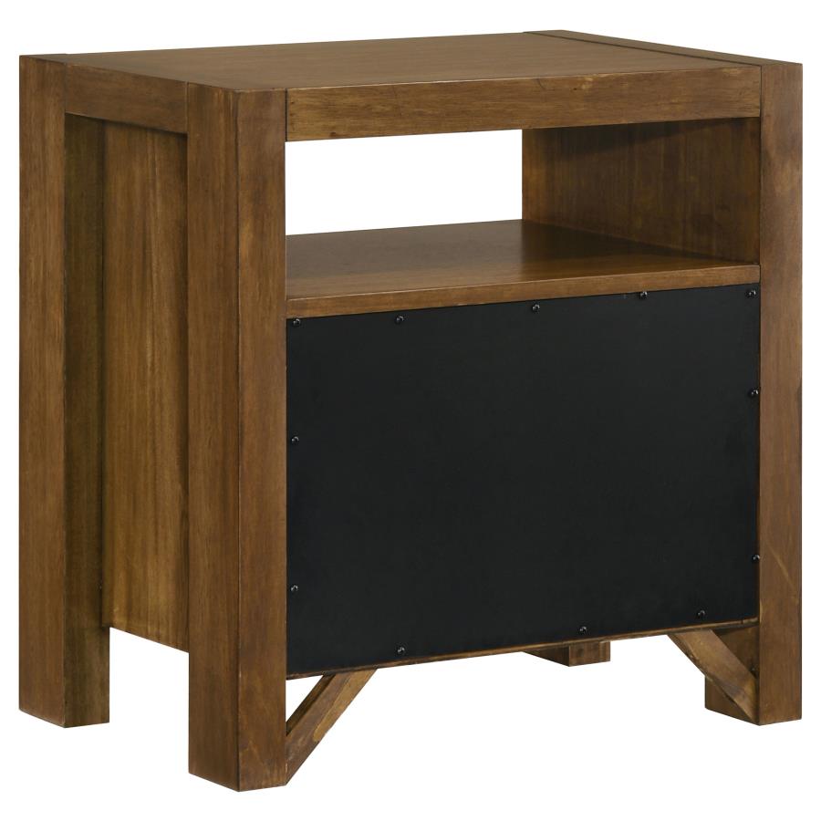 Home & Sleep Outlet - Adderley 2-drawer Nightstand Bedside Table Warm Brown
