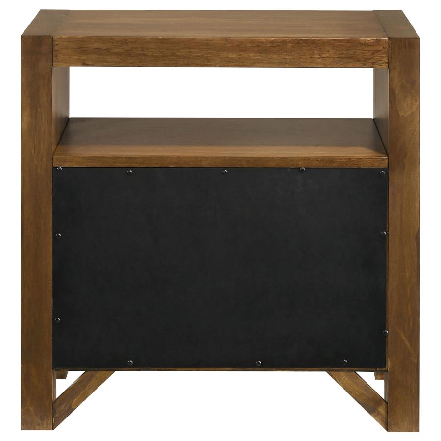 Home & Sleep Outlet - Adderley 2-drawer Nightstand Bedside Table Warm Brown
