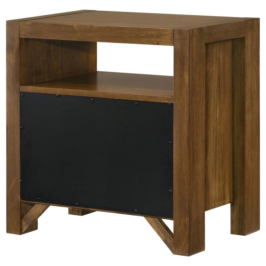 Home & Sleep Outlet - Adderley 2-drawer Nightstand Bedside Table Warm Brown
