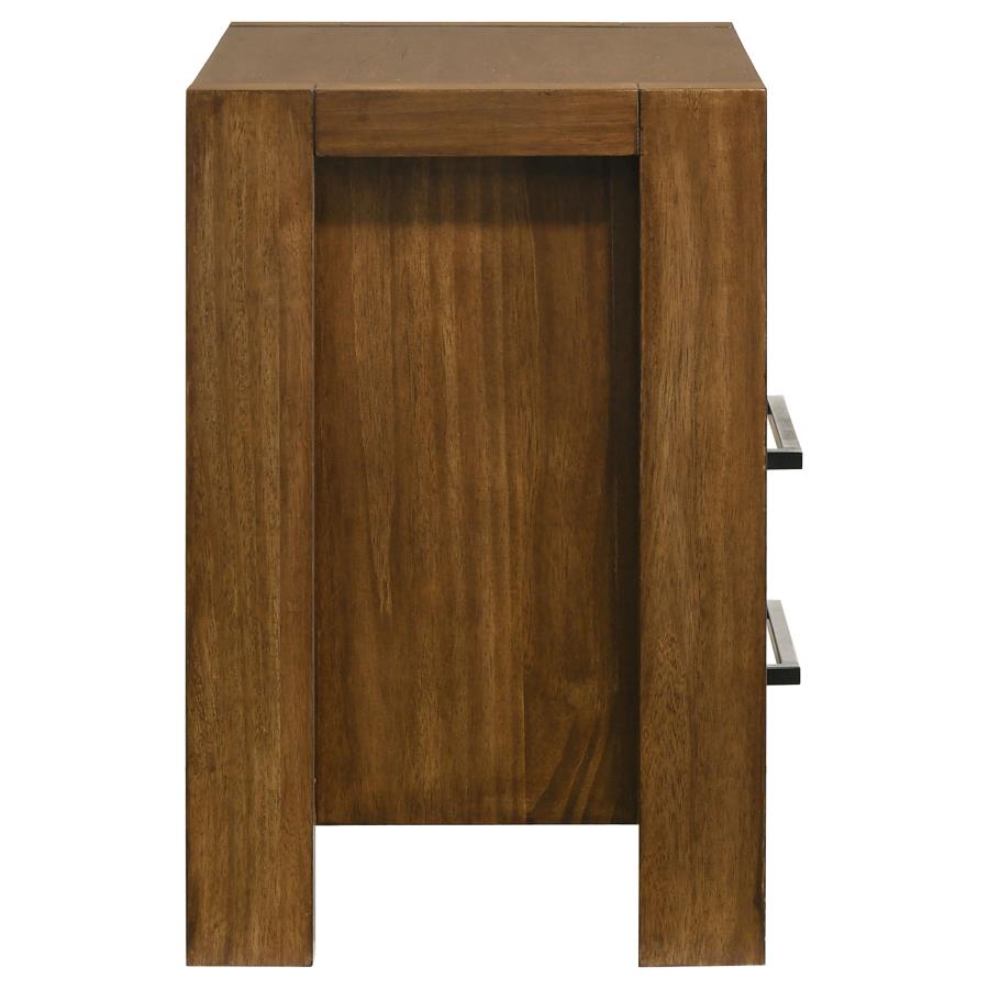 Home & Sleep Outlet - Adderley 2-drawer Nightstand Bedside Table Warm Brown