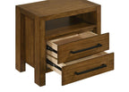 Home & Sleep Outlet - Adderley 2-drawer Nightstand Bedside Table Warm Brown