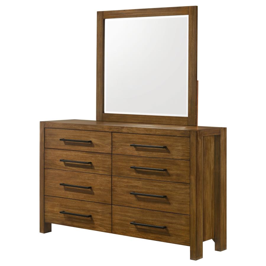 Home & Sleep Outlet - Adderley 8-drawer Bedroom Dresser and Mirror Warm Brown