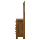 Adderley 8-drawer Bedroom Dresser and Mirror Warm Brown - Home & Sleep Outlet