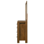 Home & Sleep Outlet - Adderley 8-drawer Bedroom Dresser and Mirror Warm Brown