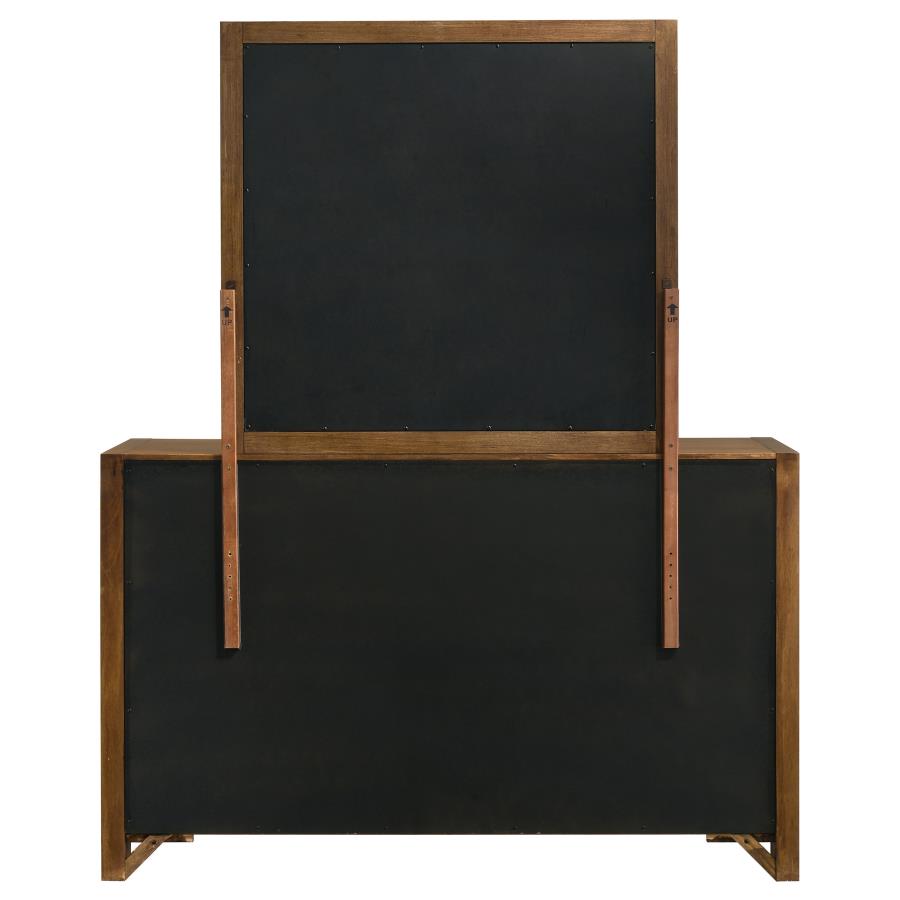 Home & Sleep Outlet - Adderley 8-drawer Bedroom Dresser and Mirror Warm Brown
