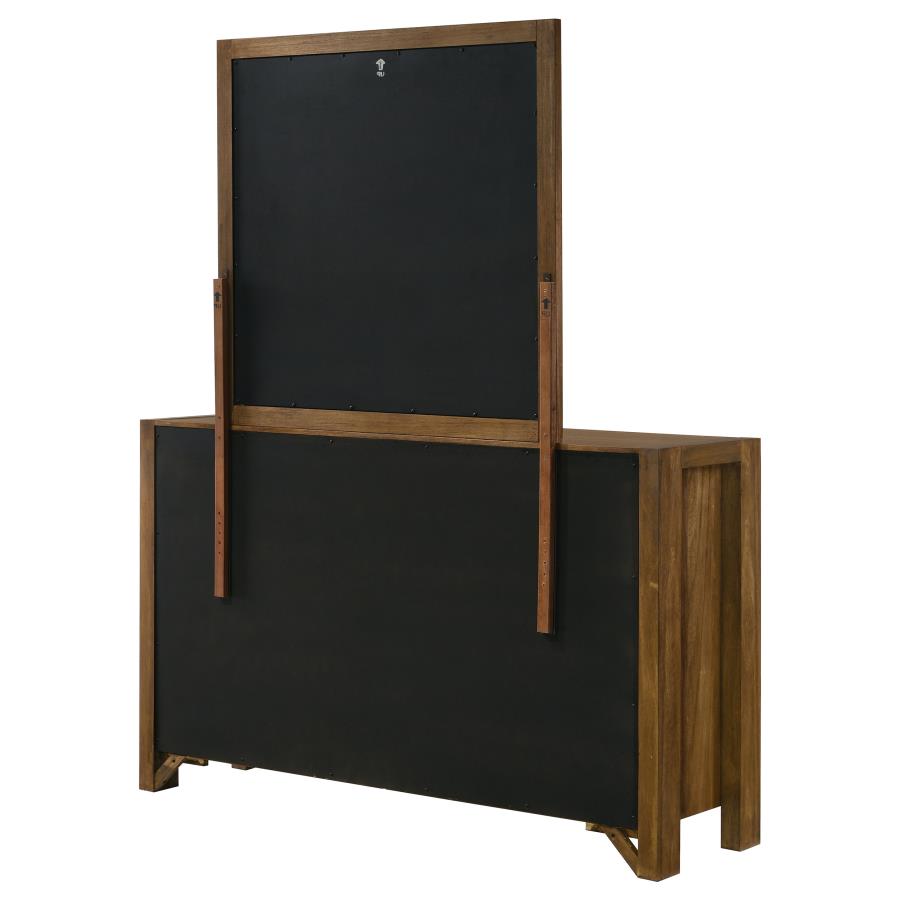 Home & Sleep Outlet - Adderley 8-drawer Bedroom Dresser and Mirror Warm Brown