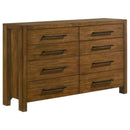 Adderley 8-drawer Bedroom Dresser Cabinet Warm Brown - Home & Sleep Outlet