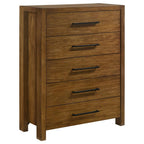 Home & Sleep Outlet - Adderley 5-drawer Bedroom Chest of Drawers Warm Brown