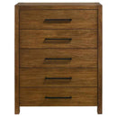 Adderley 5-drawer Bedroom Chest of Drawers Warm Brown - Home & Sleep Outlet