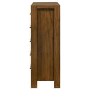 Adderley 5-drawer Bedroom Chest of Drawers Warm Brown - Home & Sleep Outlet