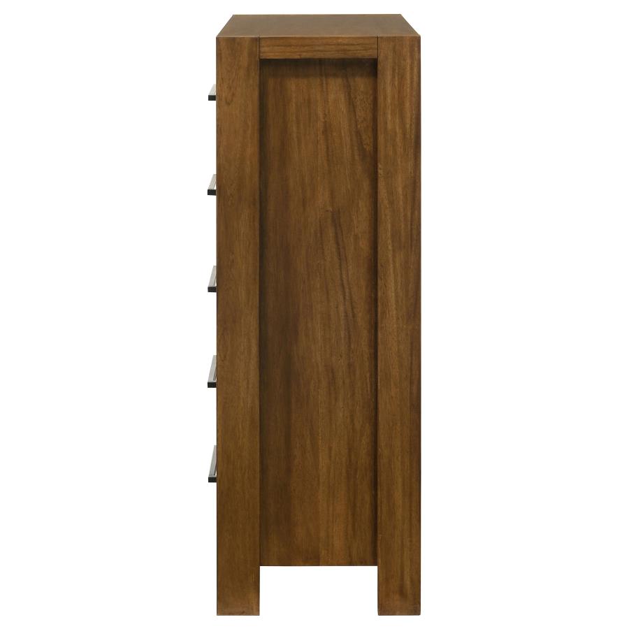 Home & Sleep Outlet - Adderley 5-drawer Bedroom Chest of Drawers Warm Brown