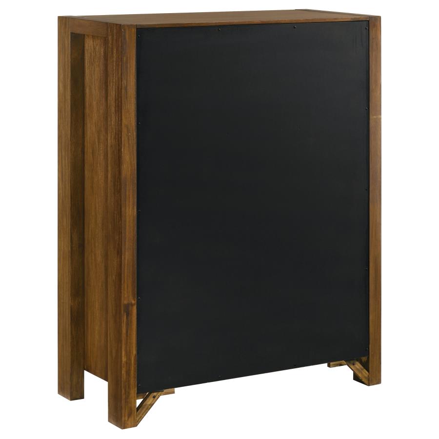 Home & Sleep Outlet - Adderley 5-drawer Bedroom Chest of Drawers Warm Brown