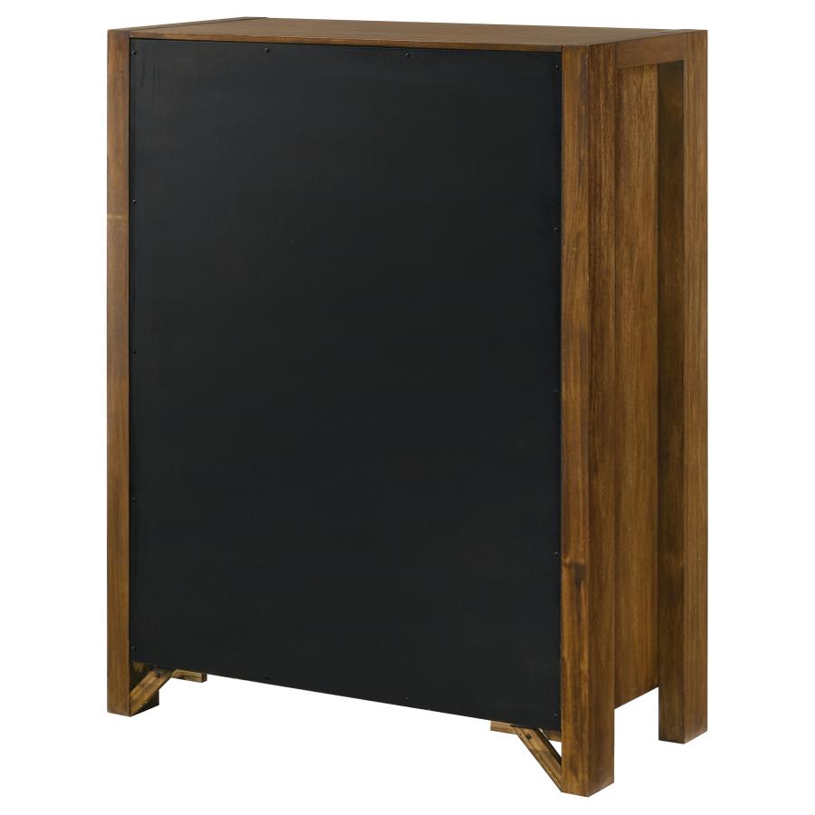 Home & Sleep Outlet - Adderley 5-drawer Bedroom Chest of Drawers Warm Brown