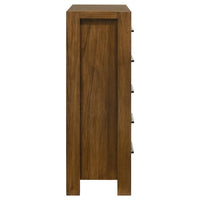 Adderley 5-drawer Bedroom Chest of Drawers Warm Brown - Home & Sleep Outlet