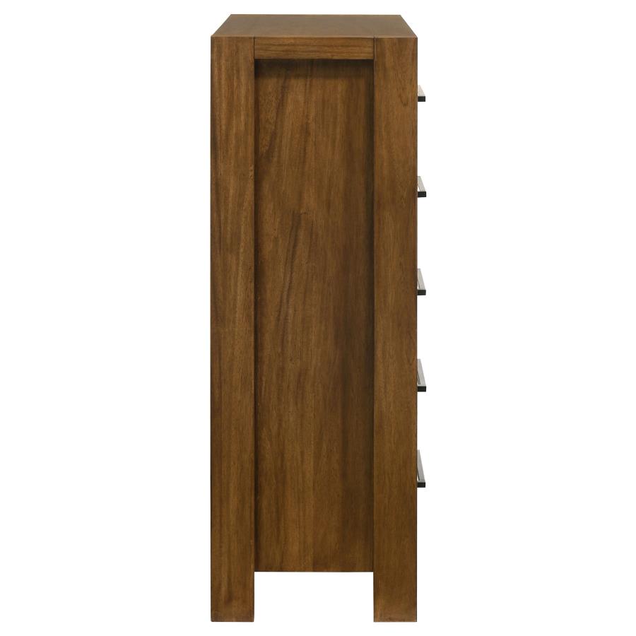 Home & Sleep Outlet - Adderley 5-drawer Bedroom Chest of Drawers Warm Brown
