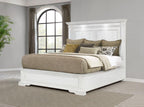 McKinney Eastern King LED Light Panel Bed Vintage White