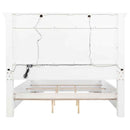 McKinney Eastern King LED Light Panel Bed Vintage White - Home & Sleep Outlet
