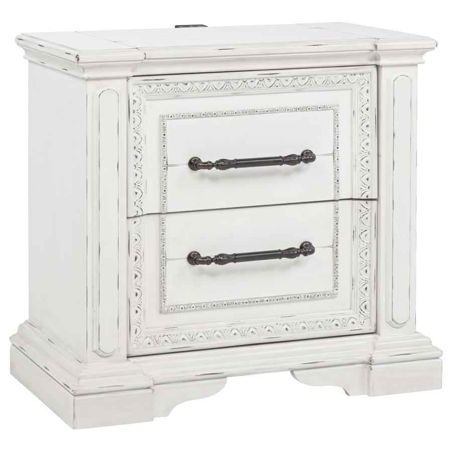McKinney 5-piece California King Bedroom Set Vintage White - Home & Sleep Outlet