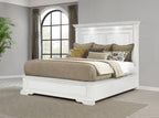 McKinney California King LED Light Panel Bed Vintage White