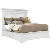 McKinney California King LED Light Panel Bed Vintage White - Home & Sleep Outlet