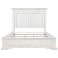 McKinney California King LED Light Panel Bed Vintage White - Home & Sleep Outlet
