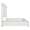 McKinney California King LED Light Panel Bed Vintage White - Home & Sleep Outlet